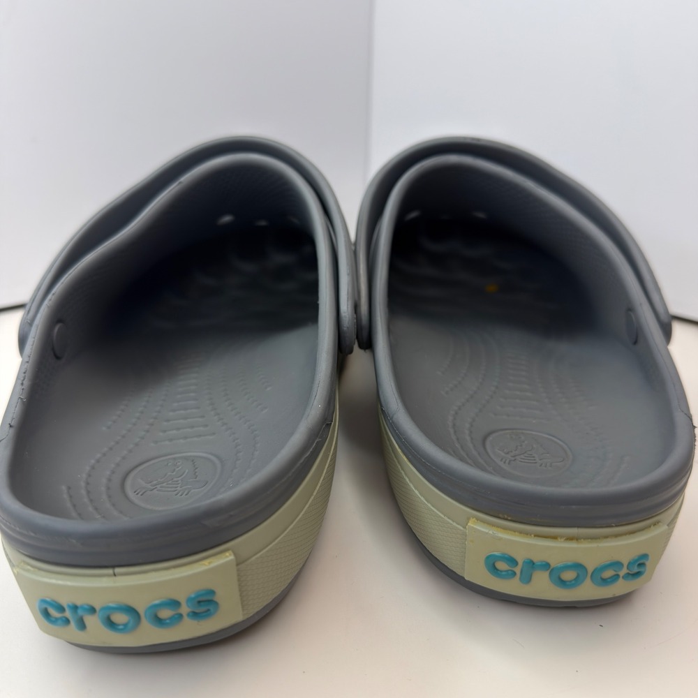 Crocs Crocband Clog 11989 Charcoal Ocean Blue Mens Size 11 Sporty Slip On Shoes - Picture 4 of 7